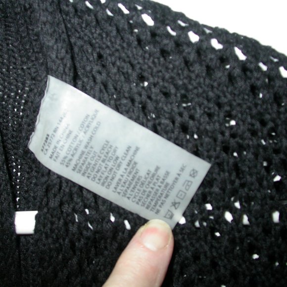 Black Knit Lace Sweater - Picture 3 of 8